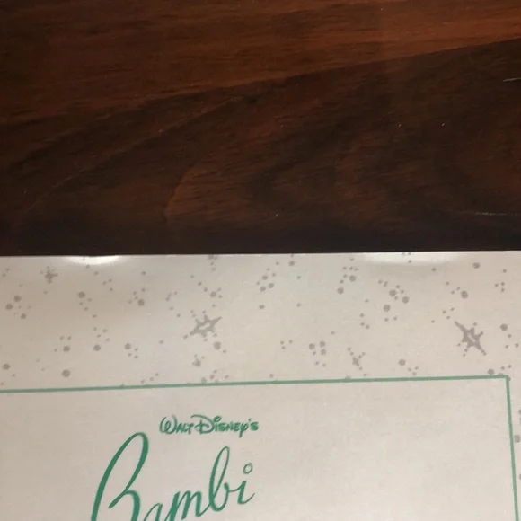 AT&T Rewards Art of Walt Disney Special Edition Bambi Lithograph Print VTG